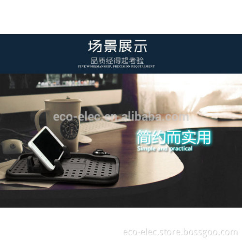 Multifunctional Silicone Car Phone Mount Magnetic Charging Cradle Dock Stand Car Holder For iPhone With 2 in 1 Charging Cable